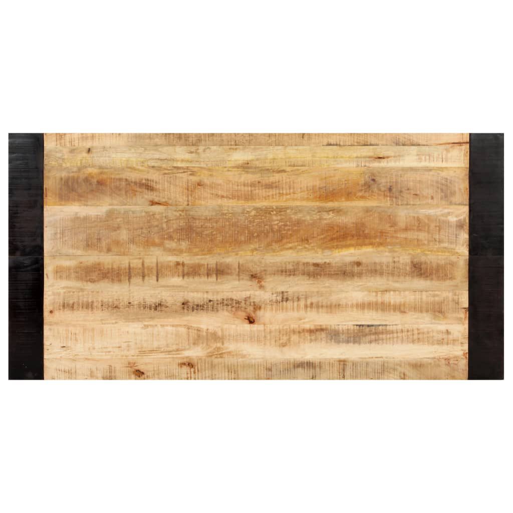 vidaXL Dining Table 140x70x76 cm Solid Rough Mango Wood