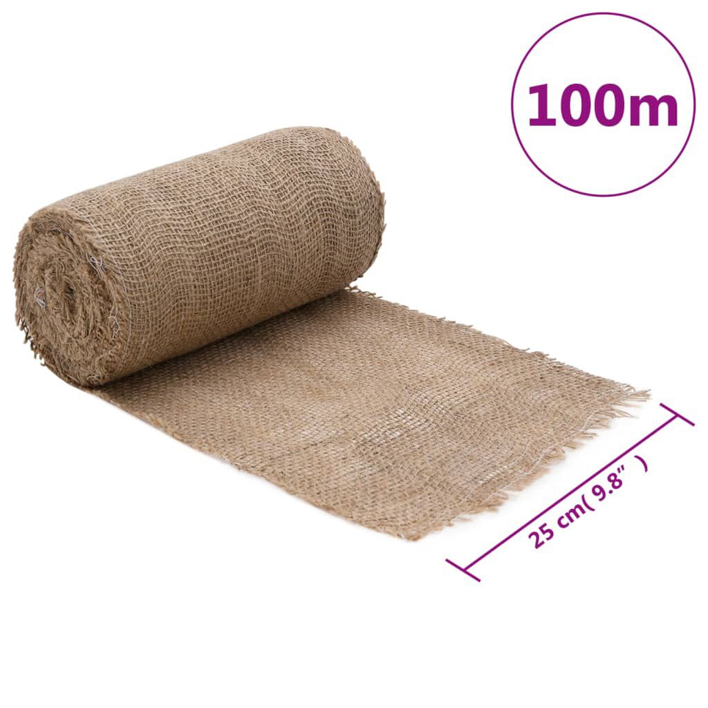 vidaXL Jute Roll 0.25x100 m 100% Jute 200 gsm
