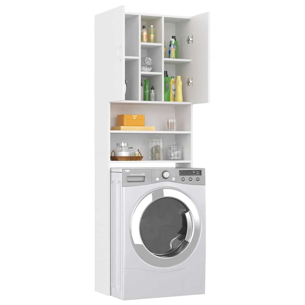 vidaXL Washing Machine Cabinet White 64x25.5x190 cm