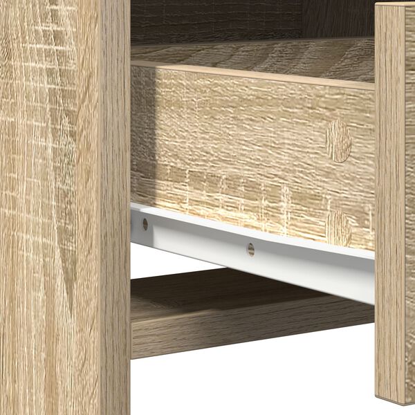 vidaXL 3 Piece Dressing Table Set Somoma Oak Engineered Wood