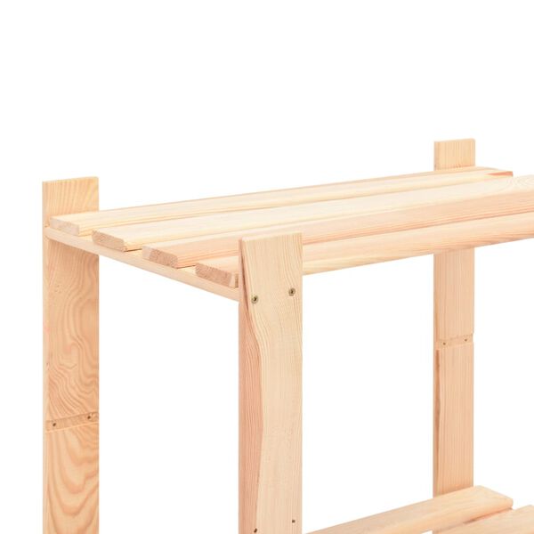 vidaXL 5-Tier Storage Racks 10 pcs 80x38x170 cm Solid Pinewood 250 kg