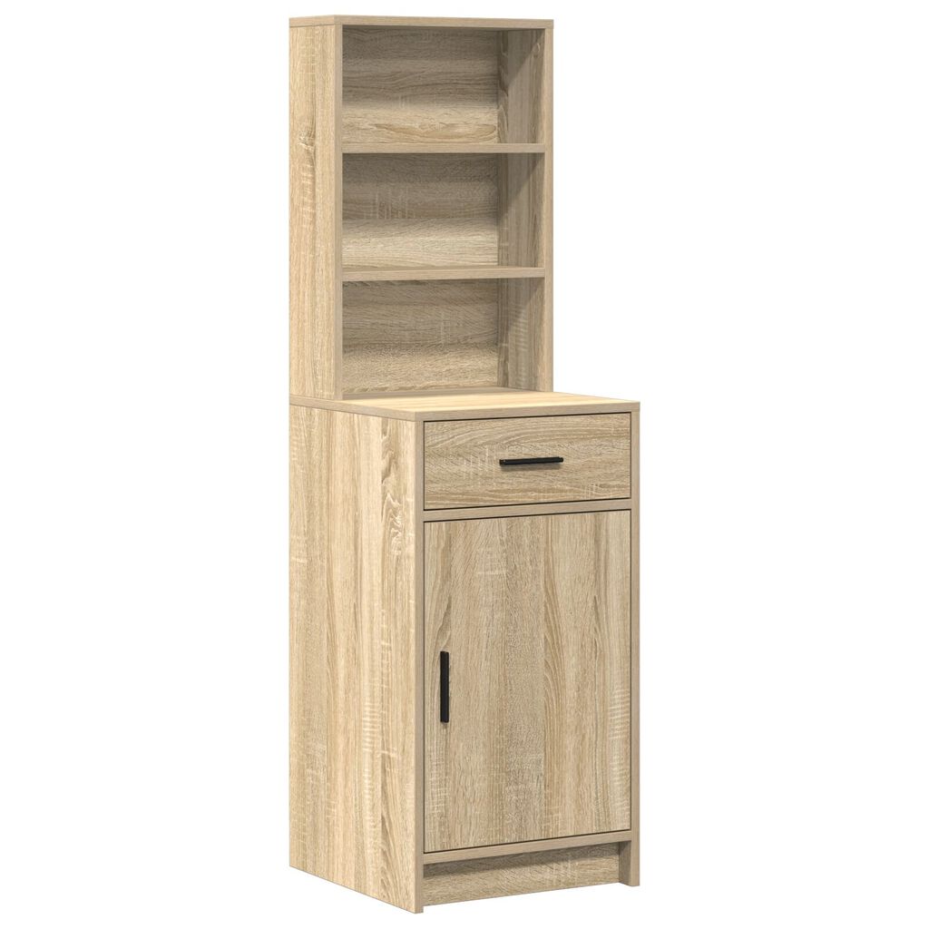 vidaXL 3 Piece Dressing Table Set Somoma Oak Engineered Wood