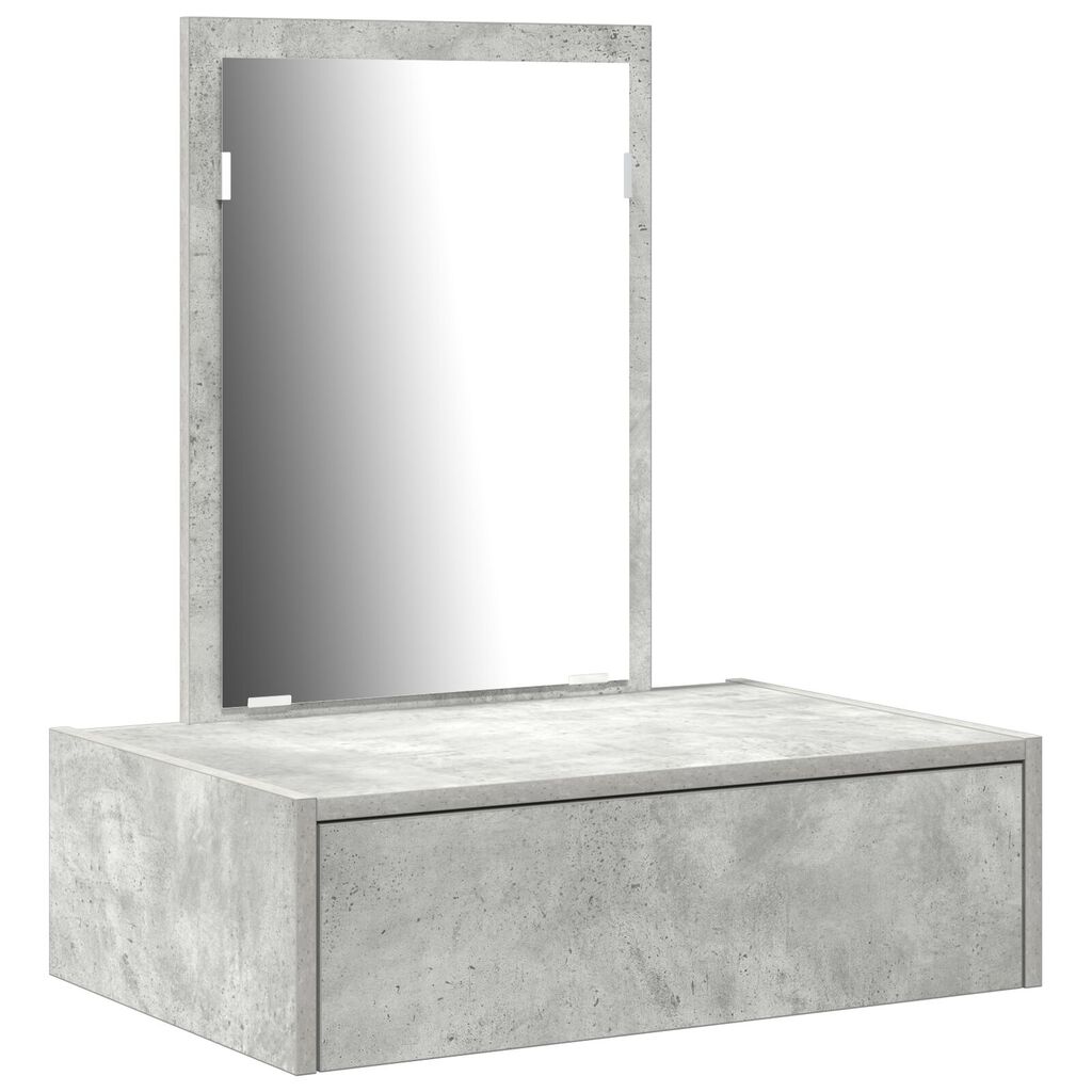 vidaXL Wall Hanging Dressing Table Concrete Grey 60x40x70 cm