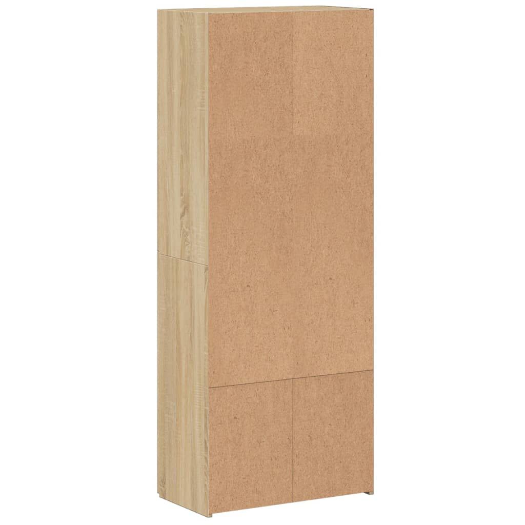 vidaXL File Cabinet Sonoma Oak 60x32x153 cm Engineered Wood