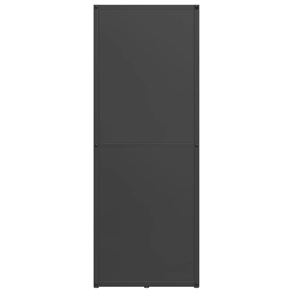 vidaXL Firewood Rack Black 40x30x80 cm Cold-rolled steel