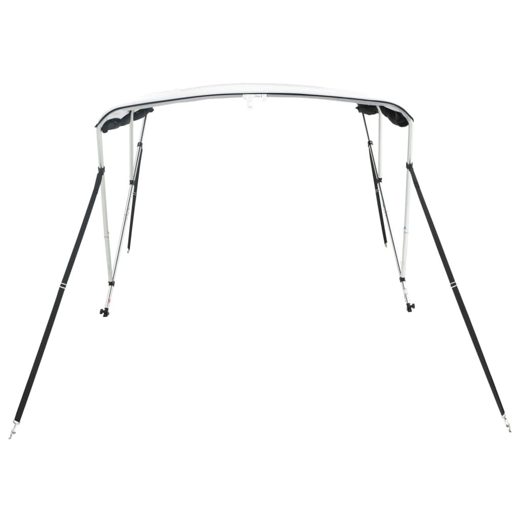 vidaXL 3-bow Bimini Top with Mesh Sidewalls 183x(137-152)x137 cm