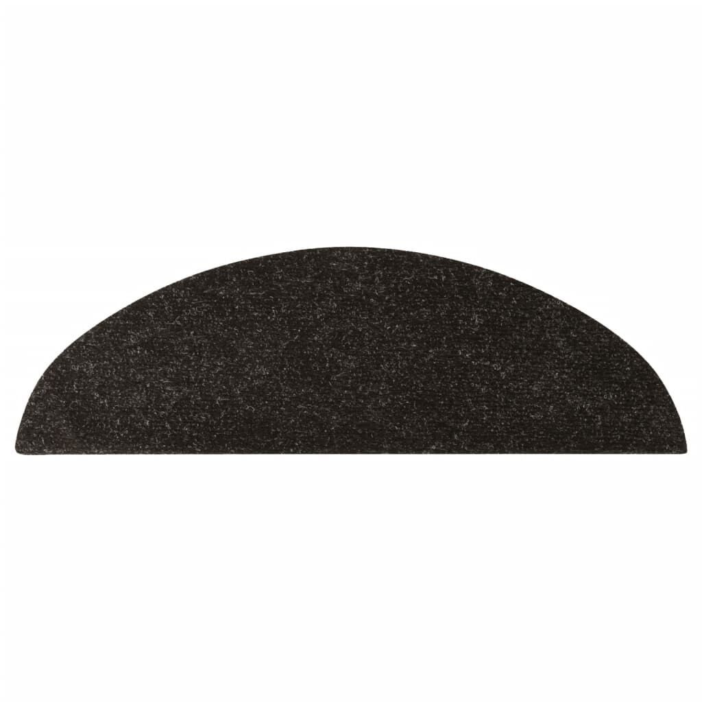 vidaXL Stair Mats Self-adhesive 15 pcs 56x17x3 cm Anthracite