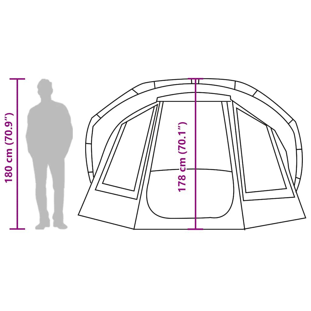 vidaXL Fishing Tent 5-Person Olive Green Waterproof
