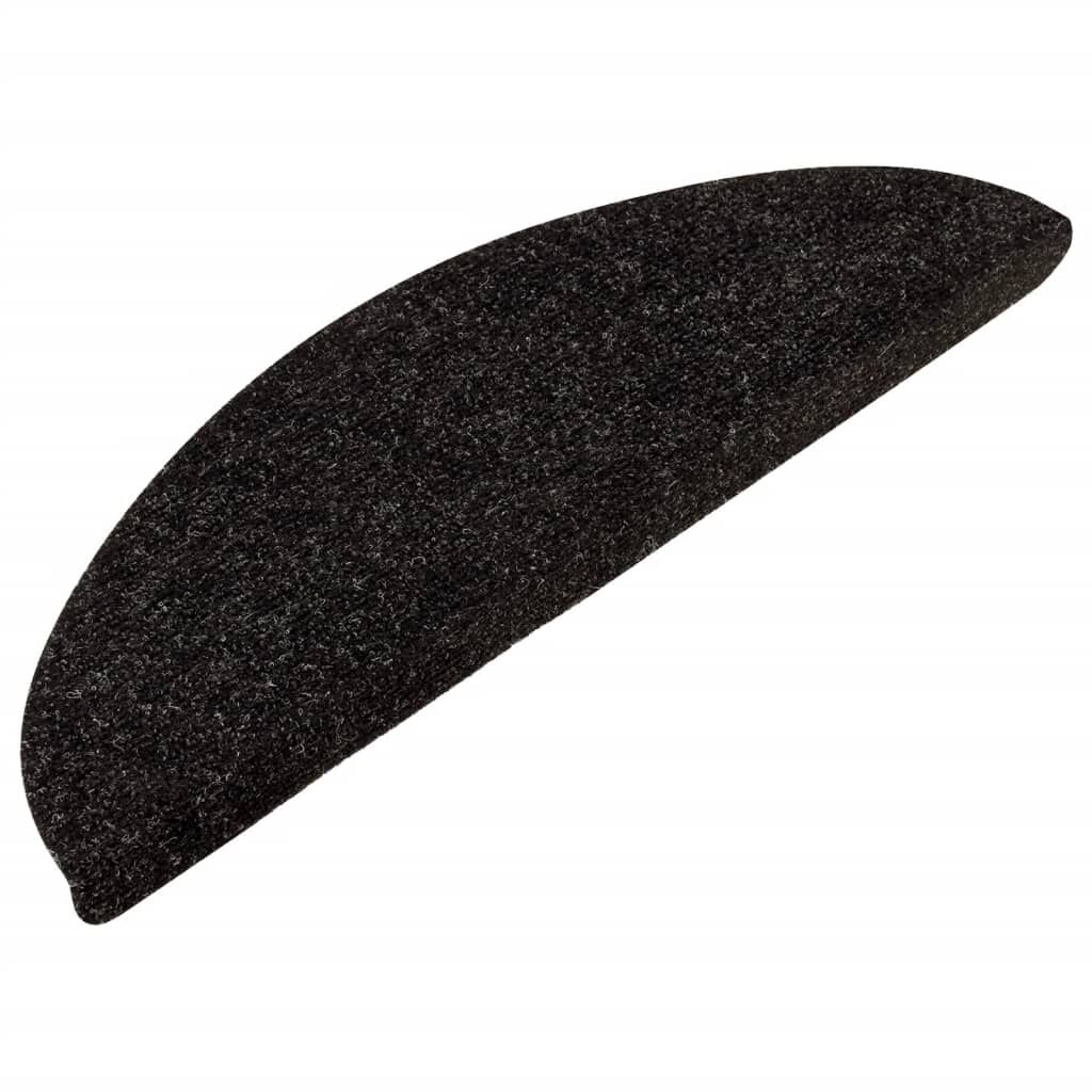 vidaXL Stair Mats Self-adhesive 15 pcs 56x17x3 cm Anthracite