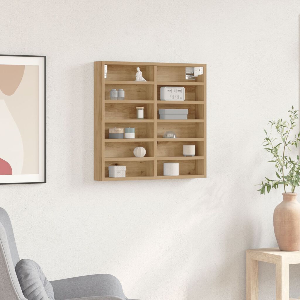 vidaXL Vitrine Cabinet Artisan Oak 60x8,5x58 cm Engineered Wood