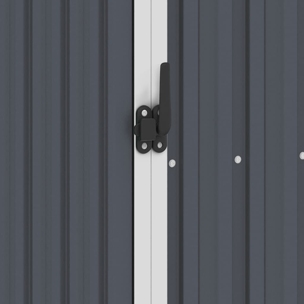 vidaXL Garden Shed Anthracite 87x98x159 cm Galvanised Steel