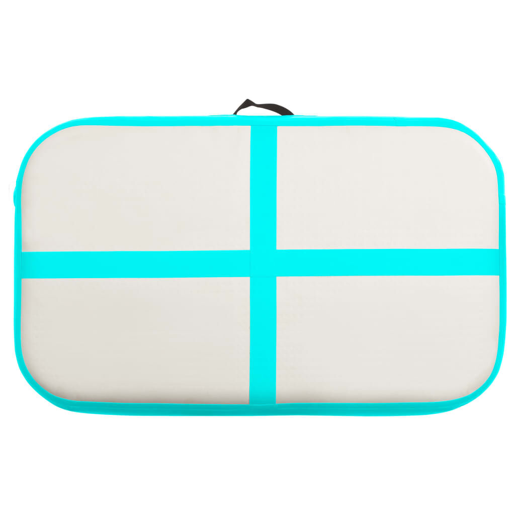vidaXL Inflatable Gymnastics Mat with Pump 60x100x10 cm PVC Green