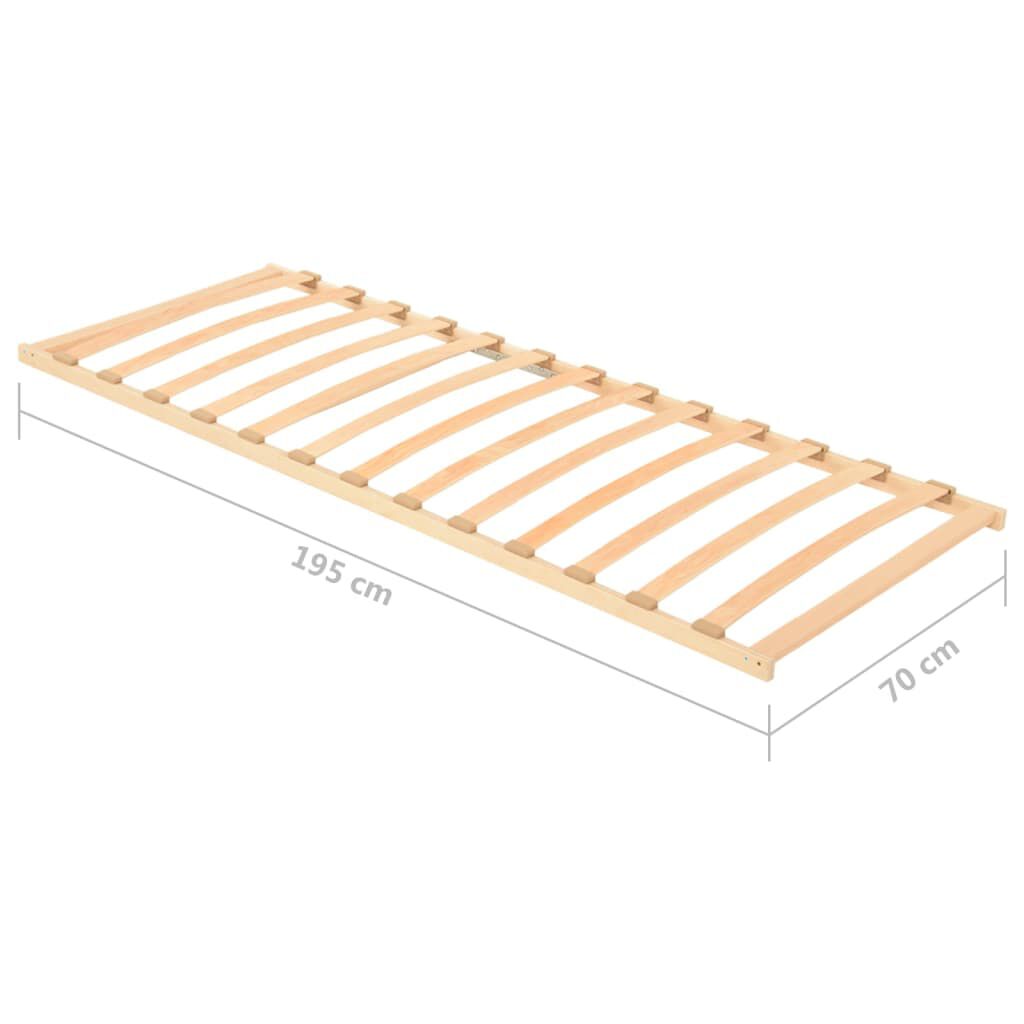 vidaXL Slatted Bed without Mattress Base with 13 Slats 70x200cm