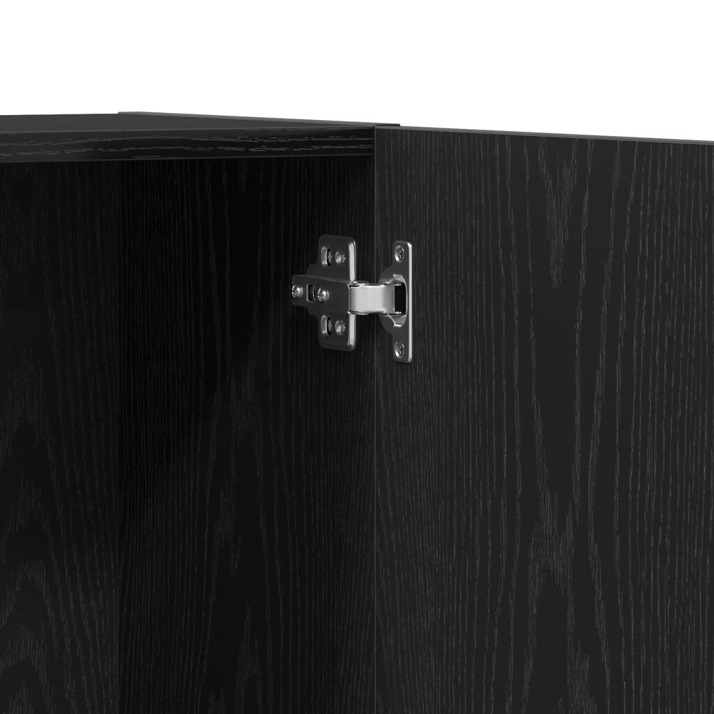 vidaXL Black Oak Office Cabinet 60x32x190 cm Made from Engineered Wood