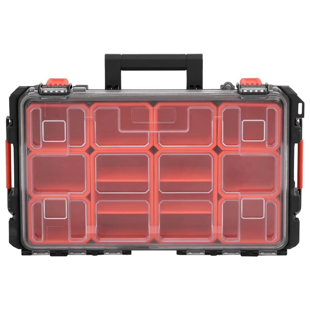 vidaXL Portable Flight Case Black 55.5x34.5x13.5 cm PP