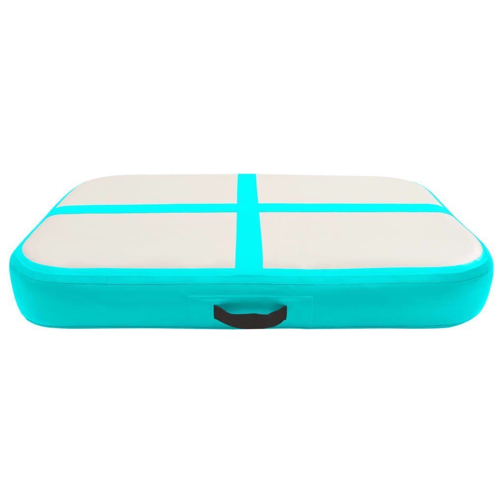 vidaXL Inflatable Gymnastics Mat with Pump 60x100x10 cm PVC Green