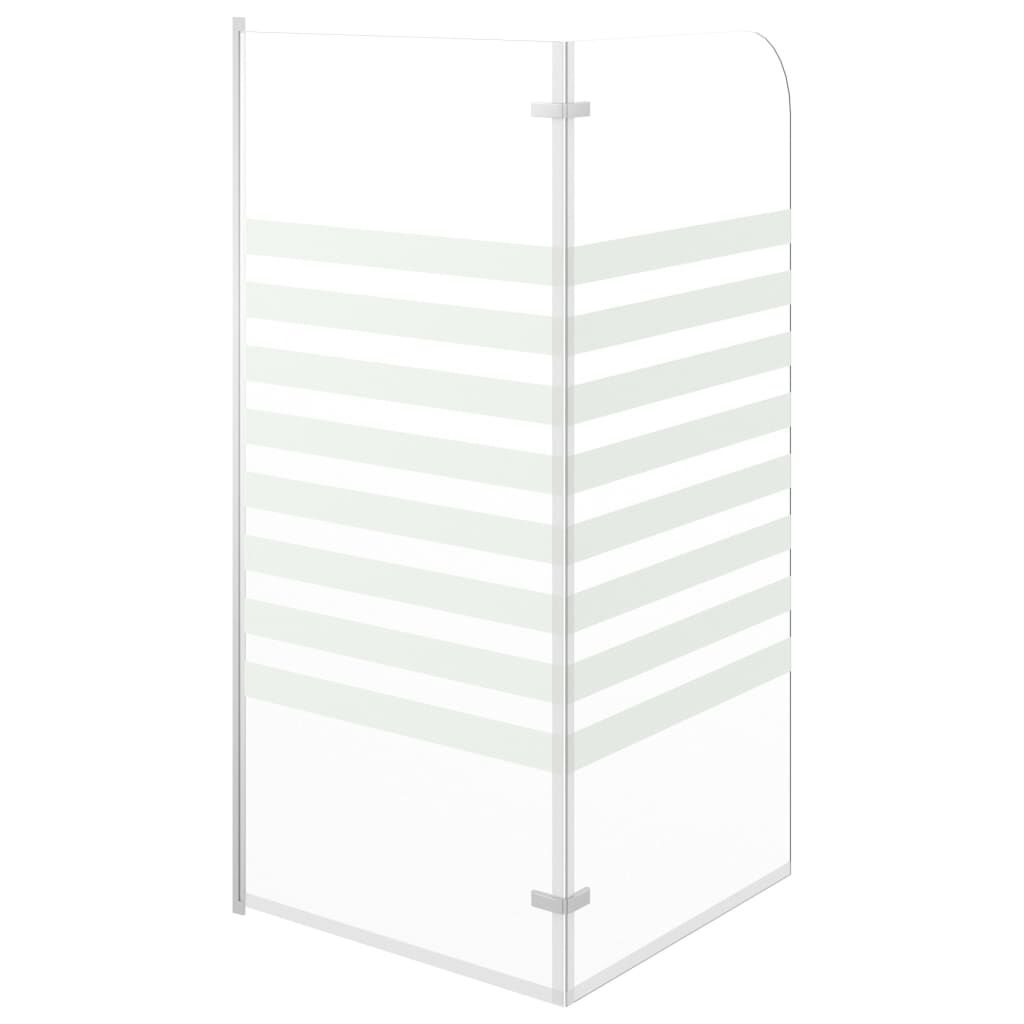 vidaXL Bath Enclosure 120x140 cm Tempered Glass Stripe