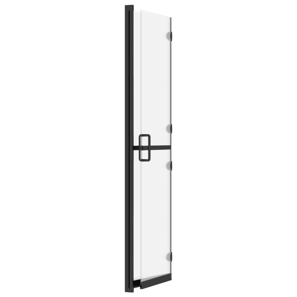 vidaXL Foldable Walk-in Shower Wall Frosted ESG Glass 80x190 cm