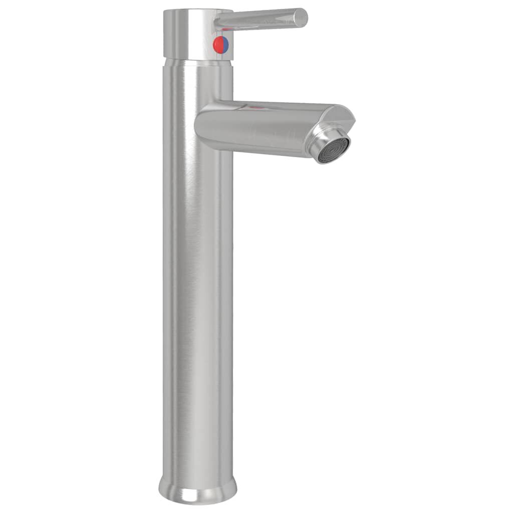 vidaXL Bathroom Mixer Tap Silver 12x30 cm