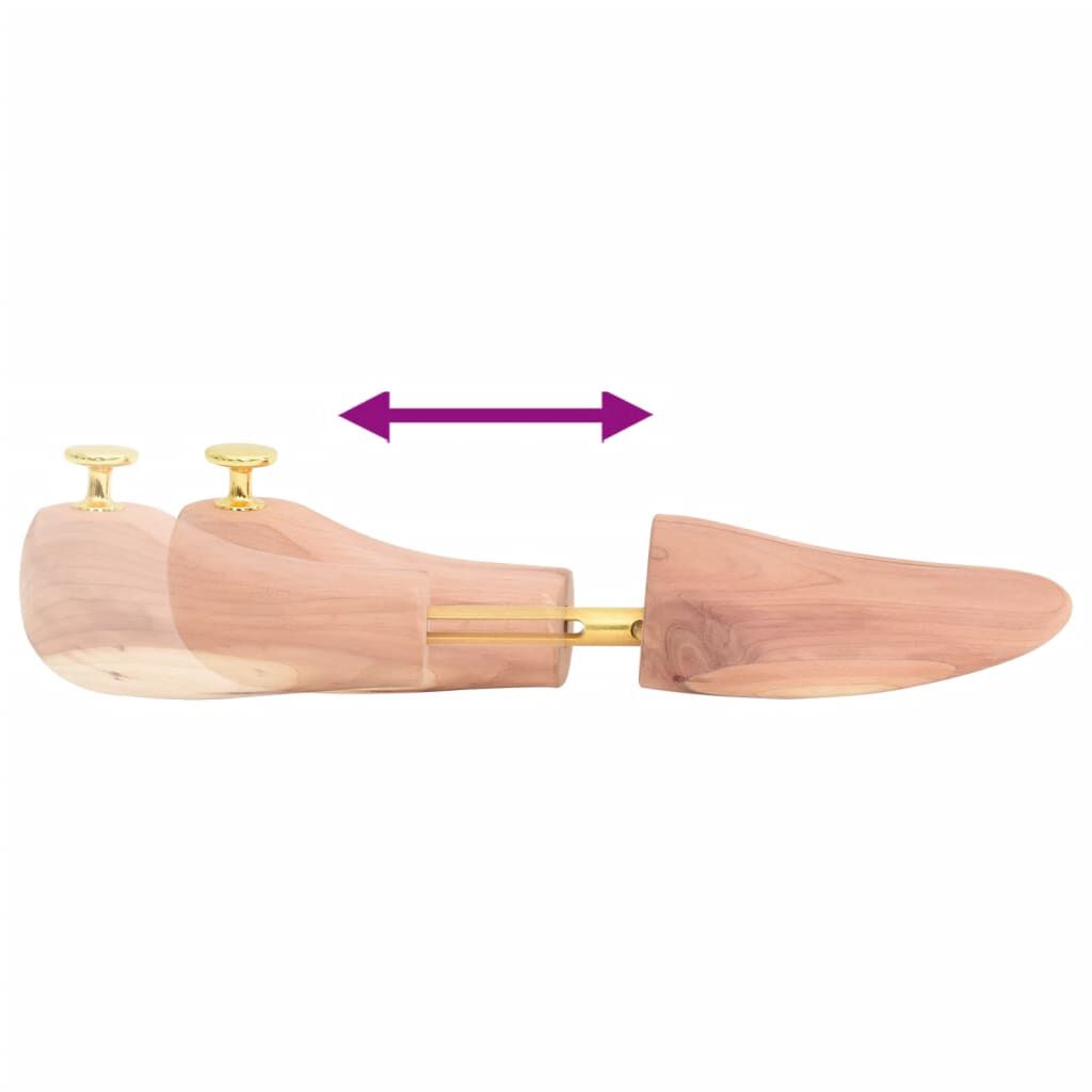 vidaXL Shoe Stretcher with Shoe Horn EU 44-45 Solid Wood Cedar