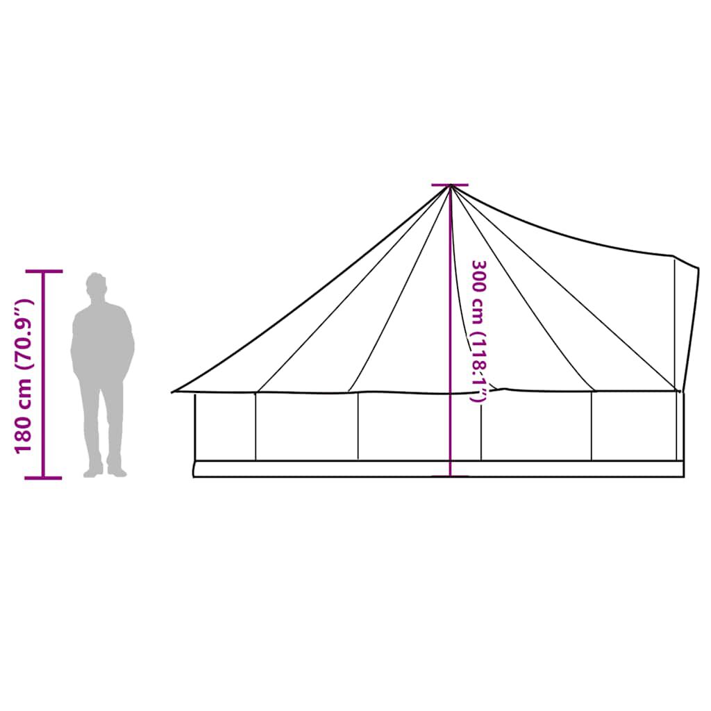 vidaXL Family Tent Tipi 10-Person Green Waterproof