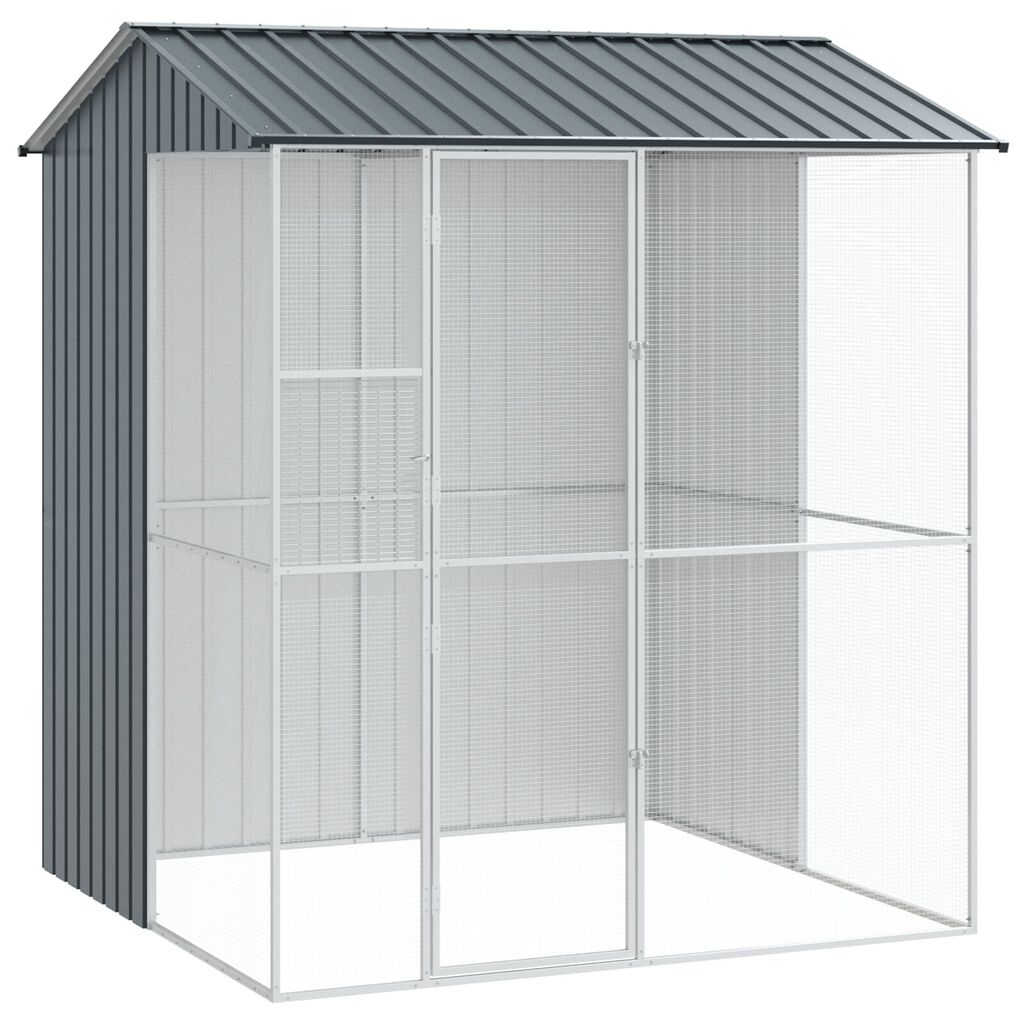 vidaXL Bird Aviary Anthracite 215x210x247 cm Steel